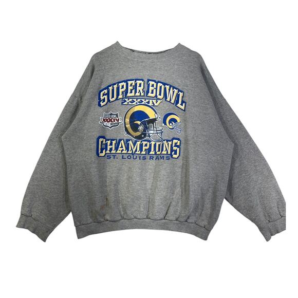 Vintage St. Louis Rams Super Bowl XXXIV Crewneck XXL - Picture 1 of 7
